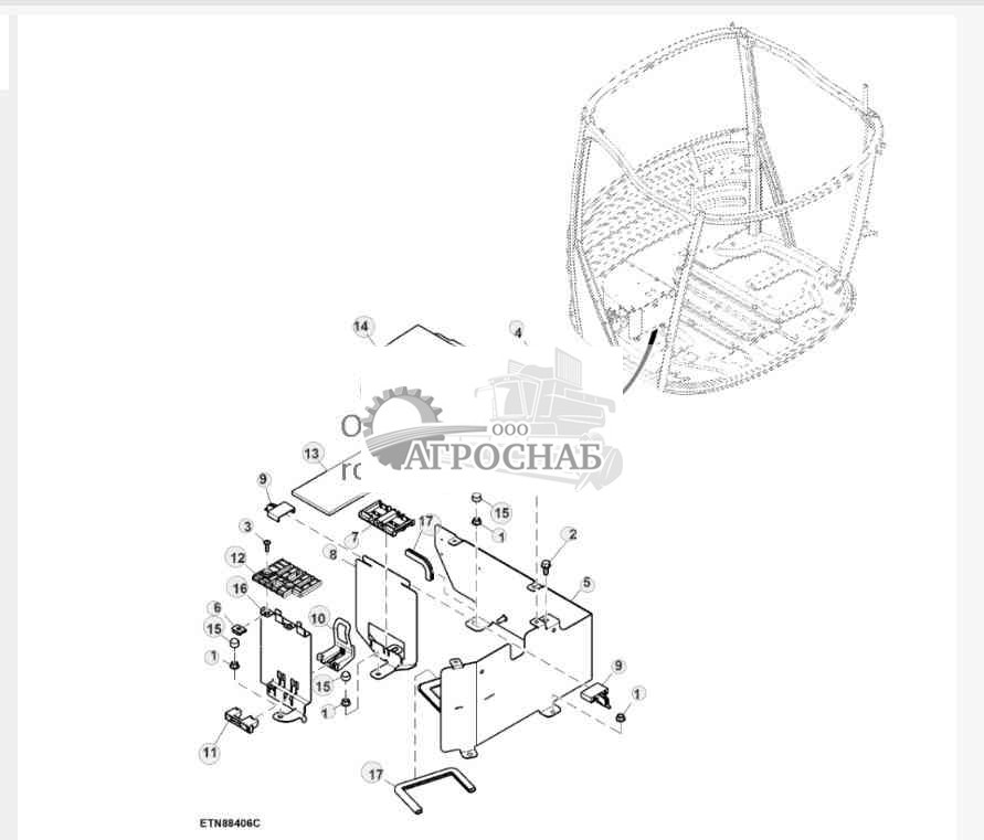 Крепежная арматура контроллера 